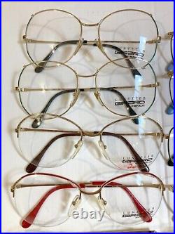 LOT of 21 vintage Girard metal glasses frames, France, Japan