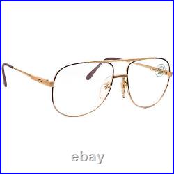 Lacoste Vintage Eyeglasses 727/1 F L 234 Gold/Brown Aviator France 5716 140