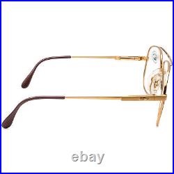 Lacoste Vintage Eyeglasses 727/1 F L 234 Gold/Brown Aviator France 5716 140