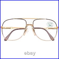 Lacoste Vintage Eyeglasses 727/1 F L 234 Gold/Brown Aviator France 5716 140