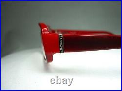 Lacoste, eyeglasses, square, oval, frames, red, vintage