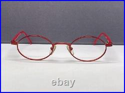 Lafont Eyeglasses Frames men woman Red Round Oval Metal Little lens Full Rim