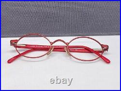 Lafont Eyeglasses Frames men woman Red Round Oval Metal Little lens Full Rim