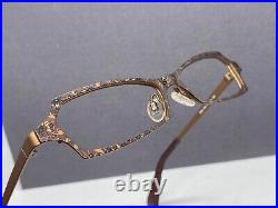 Lafont Eyeglasses Frames woman Braun Angular Flowers Issy La Bibi Rectangular Np