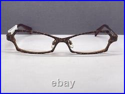 Lafont Eyeglasses Frames woman Braun Angular Flowers Issy La Bibi Rectangular Np