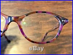 Lafont Paris Eyeglasses France Regence 7044 Vintage Style Purple Brown Women's