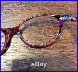 Lafont Paris Eyeglasses France Regence 7044 Vintage Style Purple Brown Women's