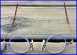 Lanvin steampunk round rare glasses frames eyeglasses eyewear bronze pewter