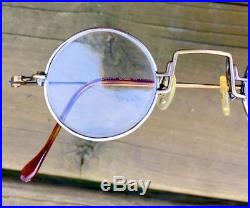 Lanvin steampunk round rare glasses frames eyeglasses eyewear bronze pewter