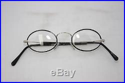 Les Puces Gouverneur Audigier Vintage Oval Eyeglasses Eyewear France 40mm Black