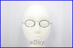 Les Puces Gouverneur Audigier Vintage Oval Eyeglasses Eyewear France 40mm Black