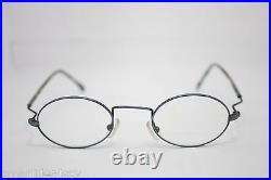 Les Puces Gouverneur Audigier Vintage Oval Eyeglasses Eyewear France 40mm Blue