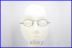 Les Puces Gouverneur Audigier Vintage Oval Eyeglasses Eyewear France 40mm Blue