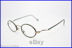 Les Puces Gouverneur Audigier Vintage Oval Eyeglasses Eyewear France 40mm Green