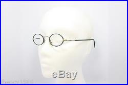 Les Puces Gouverneur Audigier Vintage Oval Eyeglasses Eyewear France 40mm Blue 