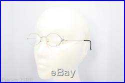 Les Puces Gouverneur Audigier Vintage Oval Eyeglasses Eyewear France 44mm Silver