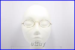 Les Puces Gouverneur Audigier Vintage Oval Eyeglasses Eyewear France 46mm Gold