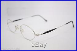 Les Puces Gouverneur Audigier Vintage Oval Eyeglasses Eyewear France 46mm Silver