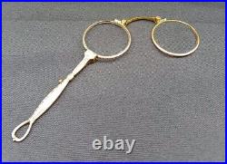 Lorgnette Gold Filled Eyeglasses Eyes Glasses Antique Opera Frames Functionally