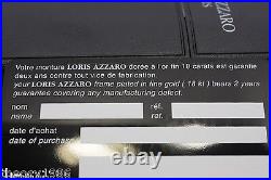 Loris Azzaro Intense 200 19 54mm 18-K Gold Black Eyewear Eyeglass Frames