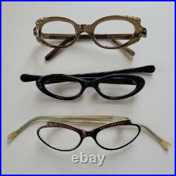 Lot of 16 Vintage Eyeglasses Frames Cat Eye Rhinestones France, USA