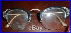 Lot of 3Vintage Pointy Rhinestone Cat Eye Glasses cateye eyeglasses france