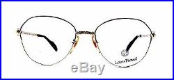 Louis Feraud Paris Orhodes Silver Gold Metal P3 Rhinestone Eyeglasses 90s France
