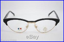 Lunettes Rege Paris Vintage Eyeglasses MadeinFrance Cats CR01 65 53mm Gold Black