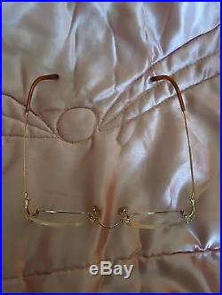 Luxury Cartier Eyeglasses Paris 135 24K Gold with serial number With Case