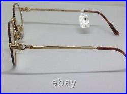 Maserati Vintage Eyeglass 6134-15 Matte Gold/deep Brown-black48-22-135 Round