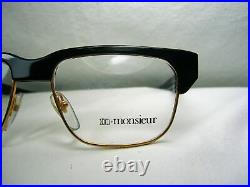 Monsieur eyeglasses Club Master square oval Gold plated frames men women NOS