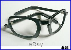 Montatura per occhiali pieghevoli Frame France vintage 1960s celluloide nera