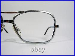 Morel, luxury eyeglasses, Aviator oval square Platinum plated frames NOS vintage