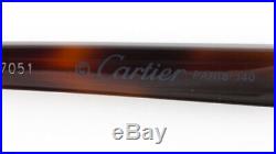 NEW Cartier PARIS VINTAGE TORTOISE EYEGLASSES GLASSES 51-18-140 B31mm France