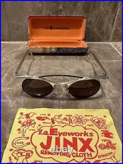 NEW Old Stock LA EYEWORKS PLUTO 1 Silver Aluminum Sunglasses Handmade In FRANCE
