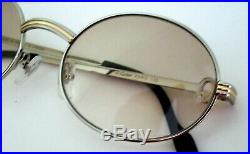 NEW Silver Eyeglasses VINTAGE Oval lens with case for Man