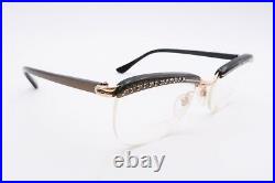 NICE Vintage AMOR 1052 Eyeglasses FRAMES Gold Brown 130mm Jeweled C084