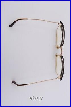 NICE Vintage AMOR 1052 Rx Eyeglasses Frames Gold Black Brown 130mm Jeweled D264