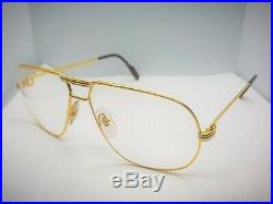 NOS Authentic Vintage Cartier Tank LC Eyeglasses Gold Plated 1988 France 62-14mm