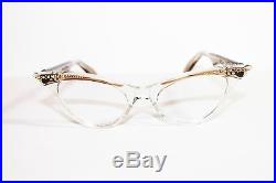 NOS authentic vintage eyeglasses with stones Choice of Clear or Black 2 models