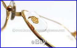 N. O. S. Vintage Cartier Sunglasses ROMANCE LOUIS 54 EYEGLASSES GOLD RARE SANTOS