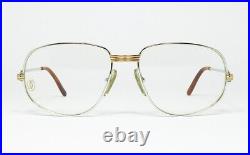 N. O. S. Vintage Eyeglasses Cartier Romance T8100056 Platinum Gold Frame Louis