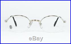 N. O. S. Vintage Eyeglasses Cartier T8100376 Platine Gold Oval Nylor Frame Vendome