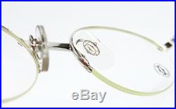N. O. S. Vintage Eyeglasses Cartier T8100376 Platine Gold Oval Nylor Frame Vendome
