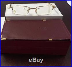 New Authentic Cartier Eyeglass Frame Gold X Vintage harde to find Rear men Frame