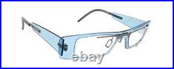 New Authentic Eye'DC V500 008 90s France Vintage Blue Plastic Eyeglasses Frame