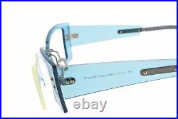 New Authentic Eye'DC V506 008 90s France Vintage Blue Plastic Eyeglasses Frame