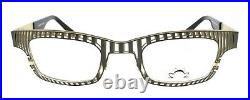 New Authentic Eye'DC V790 015 90s France Vintage Gray Beige Metal Eyeglasses NOS