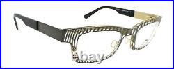 New Authentic Eye'DC V790 015 90s France Vintage Gray Beige Metal Eyeglasses NOS