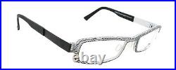 New Authentic Eye'DC V792 000 90s France Vintage Black White Metal Eyeglasses